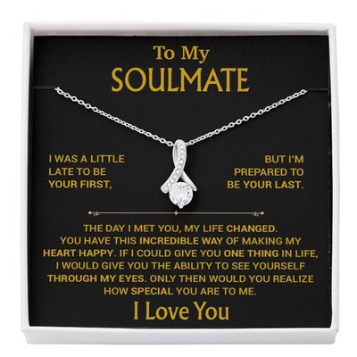 To My Soulmate Necklace, Soulmate Gift, Gift For Girlfriend, Christmas Gift