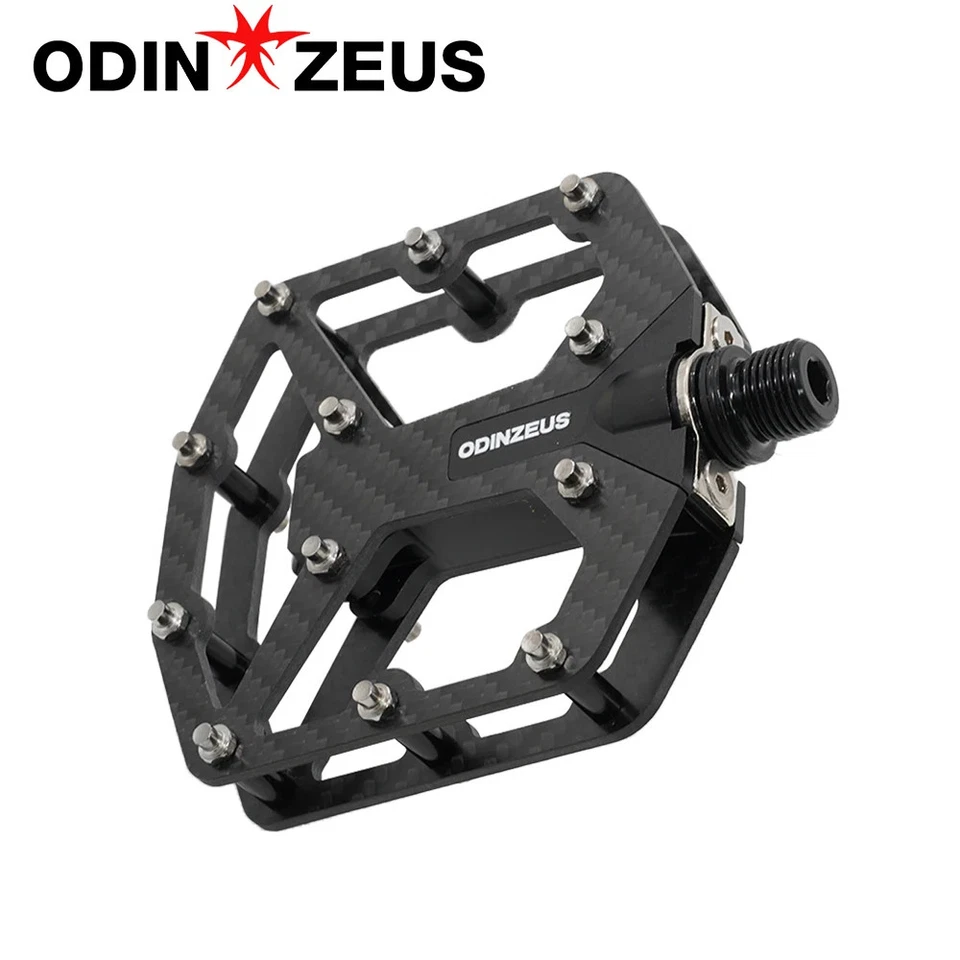 Pedales de bicicleta de MTB/carretera de carbono Tacos antideslizantes de doble cara Rodamientos sellados Pedales Foto 4 de 4