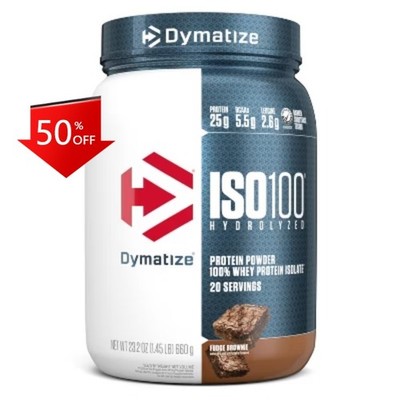 Dymatize 100% Whey Isolate Protein Powder - Fudge Brownie - 1.45lbs