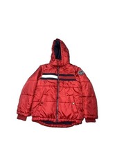 Tommy Hilfiger Boys Red Puffer Jacket with Flag Detail