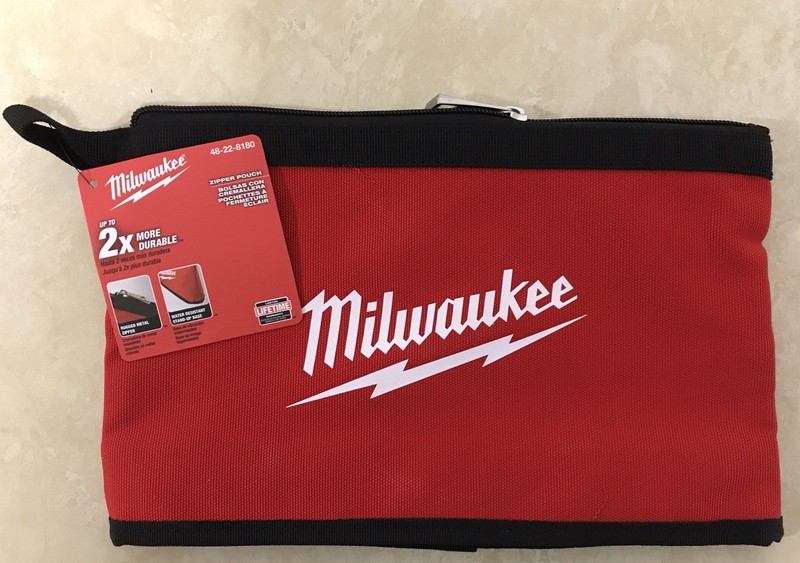 Milwaukee Tool 48-22-8180 Security Zipper Pouch Bag Tote ✅ NEW WITH TAG! ✅