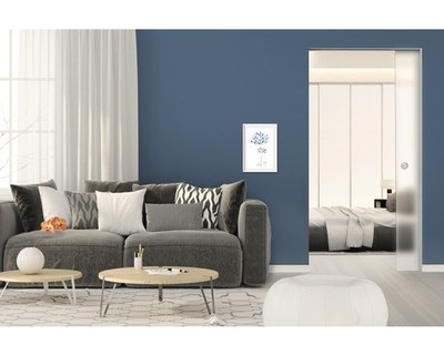 Pertura Glasschiebetür Dallar Satin 2105x860x8 mm rechts für System Eclisse Unic