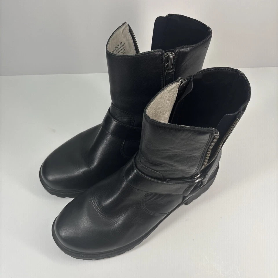 Alegria Charlette Crazyhorse Mujer’s 8/EU 39 Botas de Cuero Negras Resistentes al Deslizamiento Foto 2 de 4