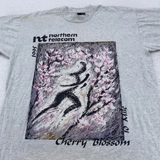 Vintage Northern Telecom Cherry Blossom 10 Mile Race Shirt Mens Large 1995 90s