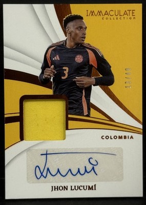 2024-25 Panini Immaculate Soccer Colombia Jhon Lucumi Patch Auto