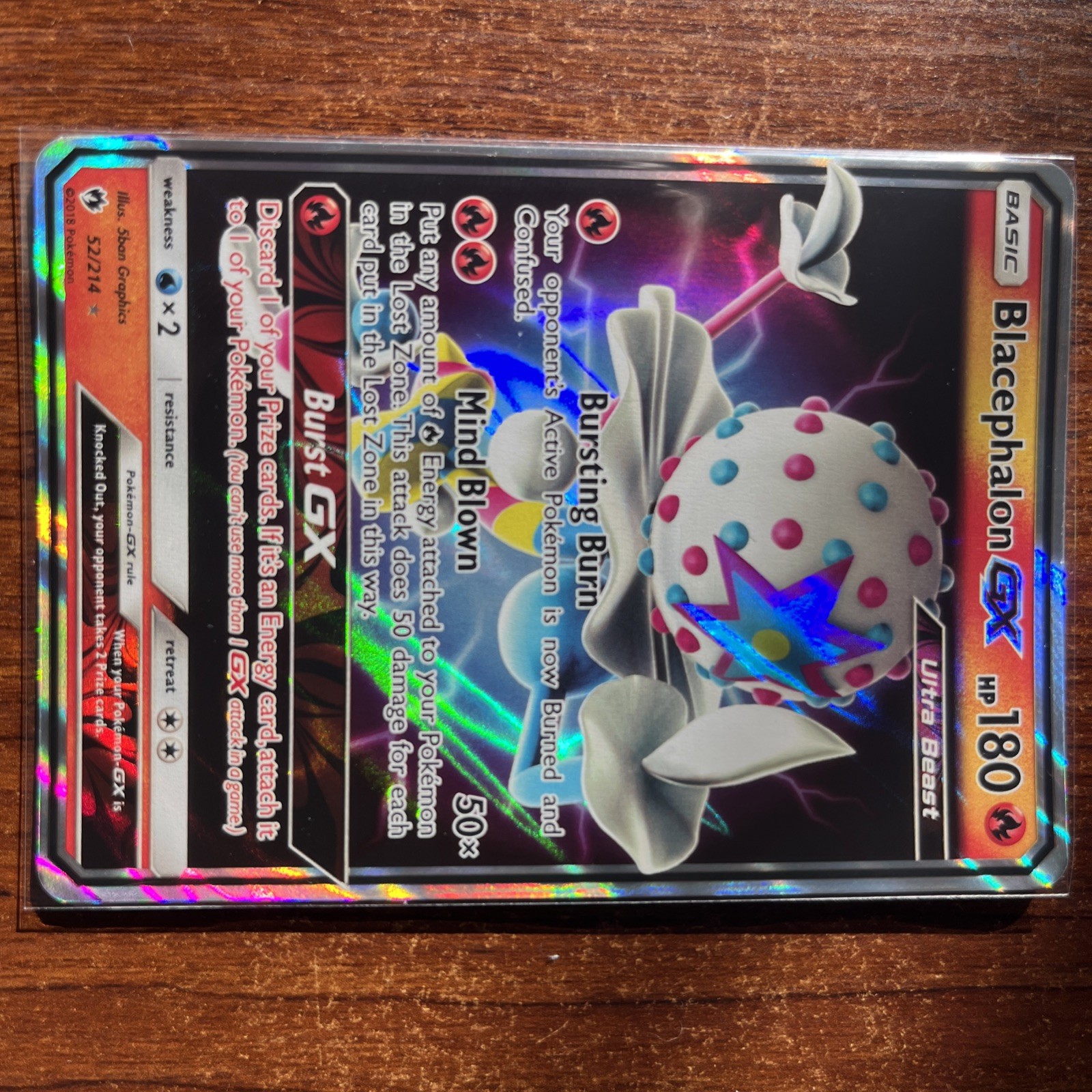 Pokémon Sun & Moon Lost Thunder Blacephalon GX 52/214 NM