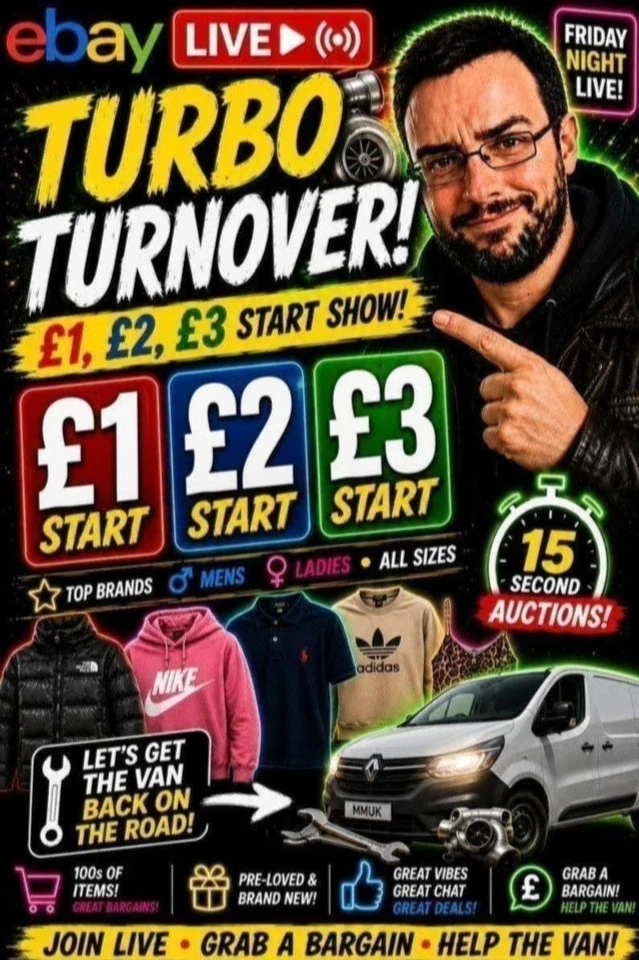 Turbo Turnover! 🔥 Mens & Ladies Clothing | £1 £2 £3 Starts