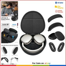 Hard Travel Case with Silicone Covers for AirPods Max