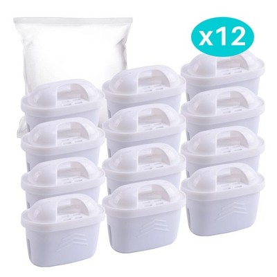 12 FilWas Kartuschen kompatibel mit BRITA  Station Flow Tischwasserfilter