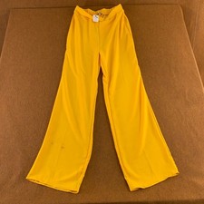 Fashion Nova Womens Size Large Yellow Pull On High Rise Wide Leg Pants NWT *Flaw