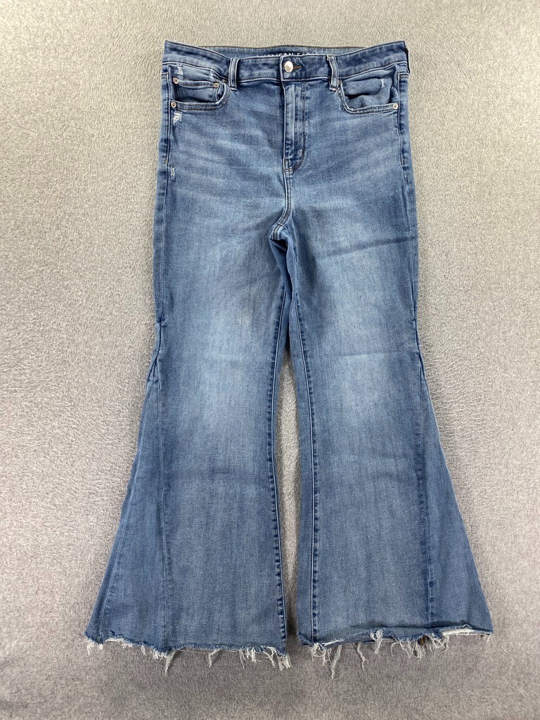 American Eagle Jeans Womens Sz 16 Regular High Rise Artist Flare