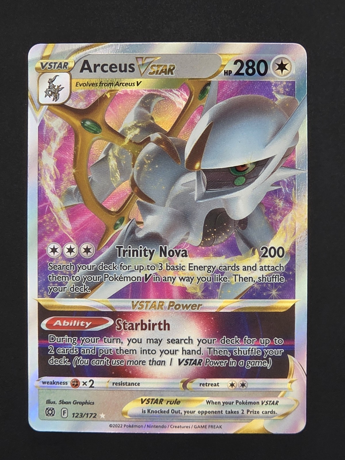 Arceus VSTAR 123/172 Ultra Rare Pokemon TCG SWSH09: Brilliant Stars NM