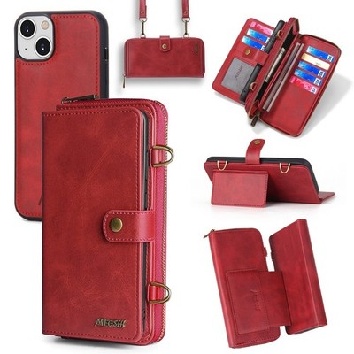 Protective For iPhone 16 15 Pro Max 14 13 12 Leather Wallet Case+Tempered Glass