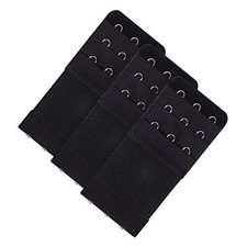 Yolev 3 Pieces Women's Bra Extenders Women's Stretchy Bra Extension Strap Black