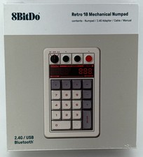 8BitDo Retro 18 Mechanical Numpad Bluetooth 2.4G USB Hot-Swap PBT Keycaps