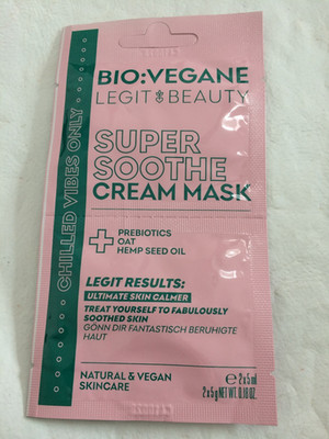 BIO:VEGANE Legit & Beauty Super Soothie Cream Mask 2 x 5 ml