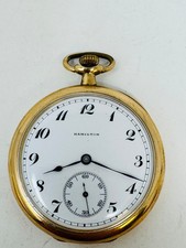 Antique 1923 Hamilton Gold Filled Pocket Watch Grade 910 Model 1 - 12s 17j