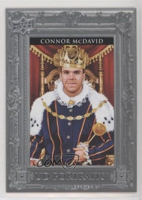 2023-24 Upper Deck Series 1 UD Portraits Silver Frame 19/99 Connor McDavid 00s6