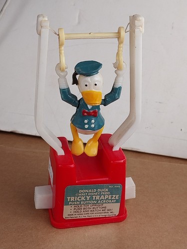 1960's Donald Duck Tricky Trapeze Toy Kohner Bros Excellent Working Condition