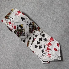Steven Harris Neck Tie Hand Made Las Vegas Casino Cards Dress Casual