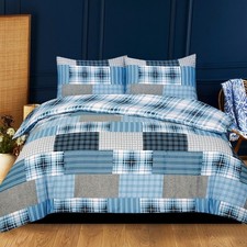 100% Rich Cotton Duvet Quilt Cover Bedding Set Double King & Super King Size