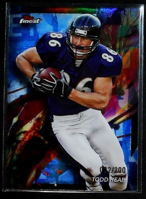 2024 Finest Todd Heap Blue Refractor SN/200 #6 Baltimore Ravens