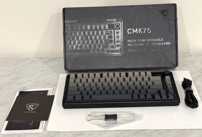 FL Esports CMK75 Mechanical Keyboard Black/Grey Side Printed Keys Clicky Tactile
