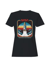 Officially Licensed Nasa Vintage Space Shuttle Blastoff Women's T-shirt