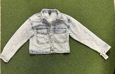 Art Class Girl's Size Large 10-12 Oversized Jean Jacket Blue Denim