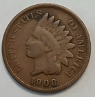1908 Indian Head Cent Penny - Circulated