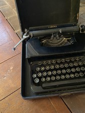 Vintage 1935 Corona Silent model typewriter with case thumbnail