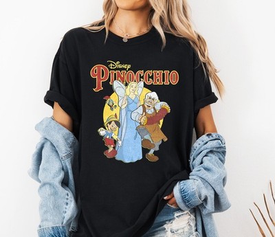 Disney T-Shirt Pinocchio Characters Squad Cute Unisex #3
