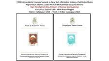 USA UN Liberia 1999 Afghanistan Leader Mullah Mohammad Rabbani Rare Proof MNH