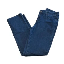 Chico's Womens Fabulously Slimming Straight Leg Jeans 30 x 31 Dark Indigo Small