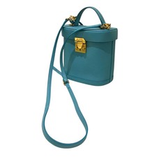 MARK CROSS Benchley Top Handle Schultertasche Blau 【031225】(Mark Cross)