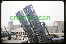 Original Slide, Cherbourg Dock Cunard Line Ocean Liner RMS Queen Elizabeth, 1958