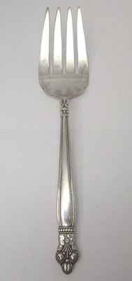 Vintage Sterling Silver Lunt Silver Poppy Cold Meat Fork No Monogram