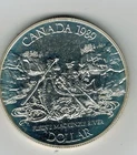 1989  Canadian Fleuve MacKenzie River SILVER Dollar