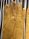 FOWNES Vtg Pair Perforated Leather Gloves Yellow 7.5 *Not A Perfect Pair* — photo 7