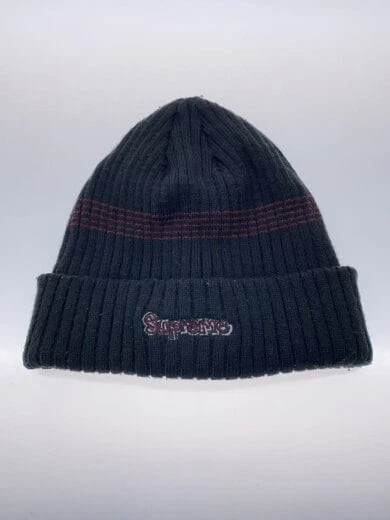 Supreme 19Fw Gonz Logo Bonnet Tricot Sans Acrylique Noir Homme AEq65
