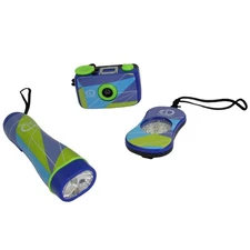 Discovery Kids 3 pc Exploring Optics Kit with Binoculars Flashlight & Compass