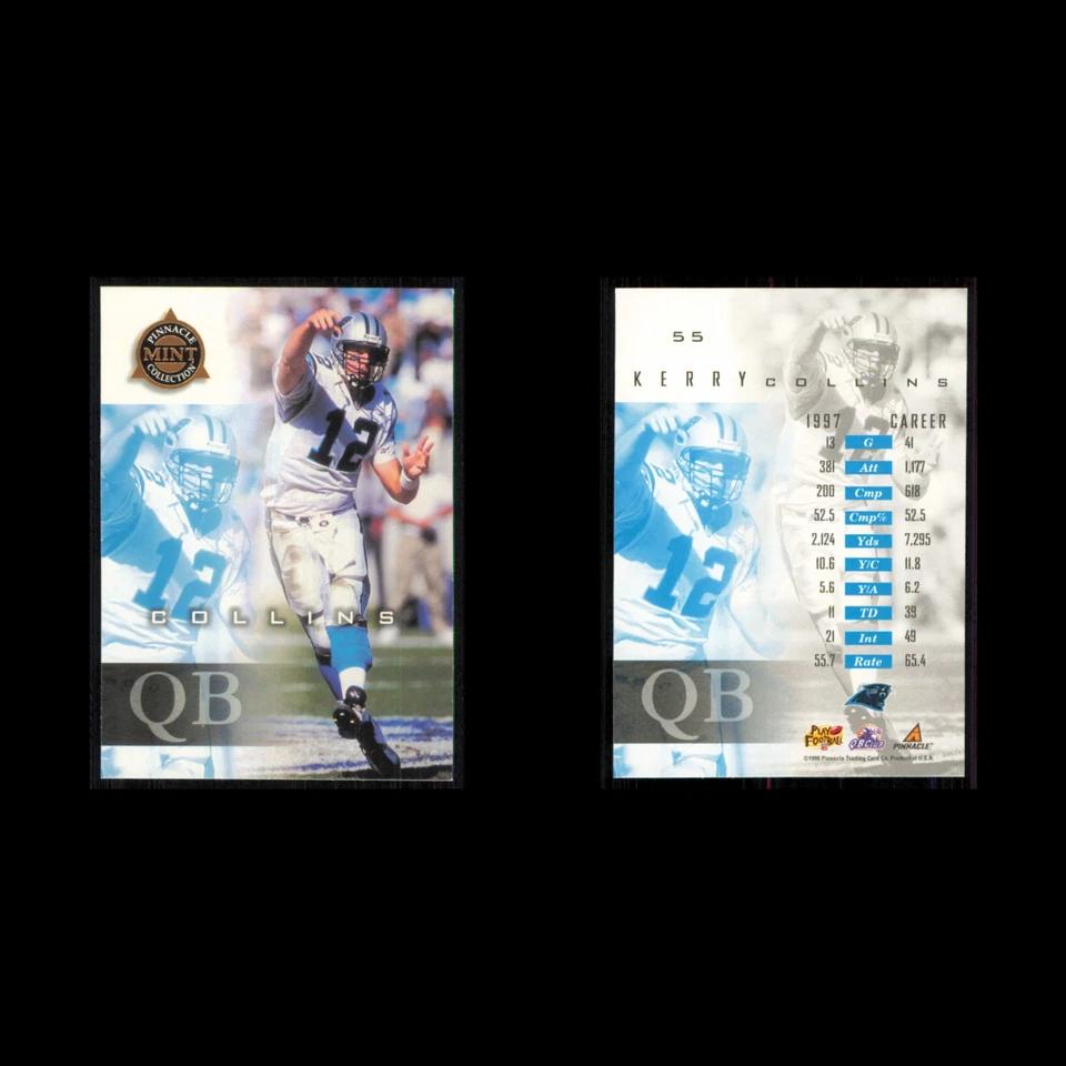 Kerry Collins #55 1998 Pinnacle Mint Carolina Panthers Football Card NFL NM - Image 3 of 3