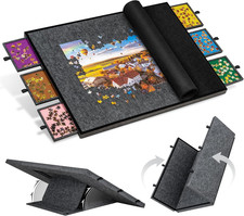 2000 Piece Foldable  Tilting Puzzle Board with 6 Drawers  Cover