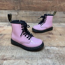 Dr. Martens Boots toddler Size 7 23 Pink Patent Leather 1460 T Ankle Combat