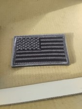 Tactical Patch American Flag Grey Hook And Loop