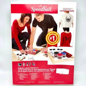 Speedball Fabric Screen Printing Kit Frame Ink Squeegee Print Making Made Easy
