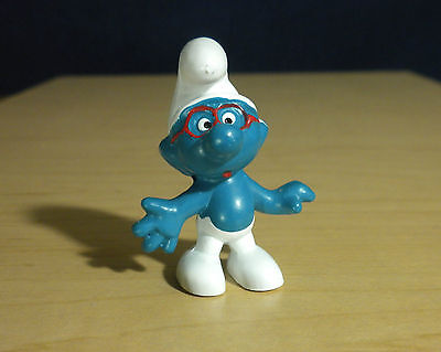 Smurfs 20075 Quack Smurf Brainy Doctor Vintage Original Figure PVC Toy Figurine for sale online