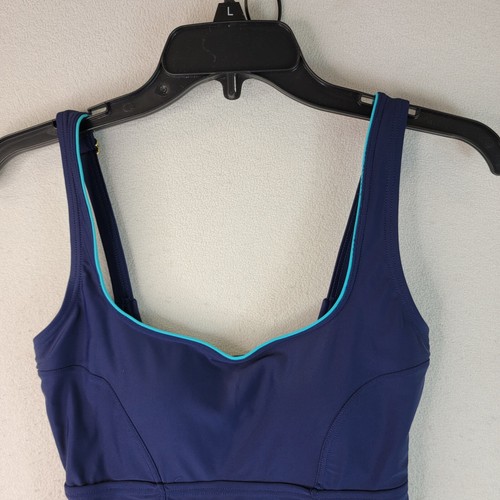 Shore Shapes Womens Navy Blue One Piece Swimsuit Padded adjustable Strap Size 8 - Picture 3 of 13