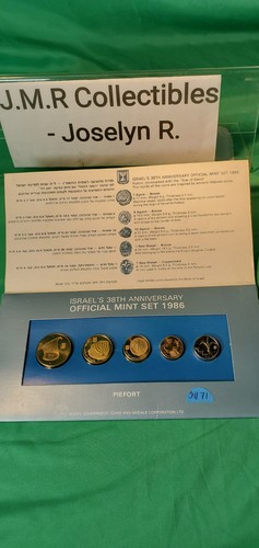 Set Monete Israele Ufficiale Zecca Piefort Nuove Sheqel 1986 Non Circolate - Foto 5 di 12