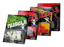 NEW 4-pks Super 7 Iron Maiden M.U.S.C.L.E. Mini-Figures Glow Clear muscle EDDIE